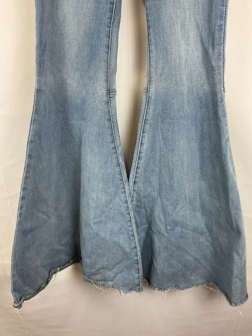 Free People Flare Leg Jeans 25 Blue Raw Hem